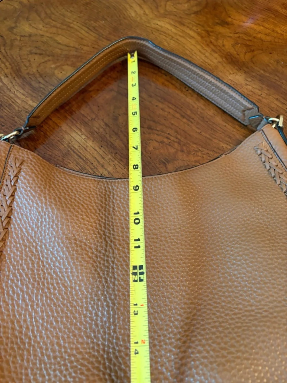 Rebecca Minkoff Pebbled Leather Shoulder - Whipstitch Brown Hobo - Picture 11 of 14